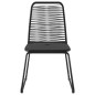 vidaXL Set de comedor de jardín 9 piezas PVC ratán negro y marrón