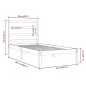 vidaXL Estructura de cama madera maciza de pino 90x200 cm