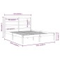 vidaXL Estructura de cama madera maciza de pino gris 120x200 cm vidaXL Estructura de cama madera maciza de pino gris 120x200 cm