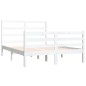 vidaXL Estructura de cama de madera de pino maciza blanca 140x190 cm vidaXL Estructura de cama de madera de pino maciza blanca 140x190 cm