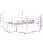 vidaXL Estructura de cama de madera de pino maciza blanca 140x190 cm vidaXL Estructura de cama de madera de pino maciza blanca 140x190 cm
