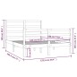 vidaXL Estructura de cama doble pequeña madera pino marrón 120x190 cm