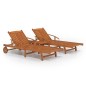vidaXL Set de tumbonas con mesita 2 uds madera maciza de acacia vidaXL Set de tumbonas con mesita 2 uds madera maciza de acacia