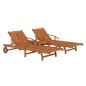 vidaXL Set de tumbonas con mesita 2 uds madera maciza de acacia vidaXL Set de tumbonas con mesita 2 uds madera maciza de acacia