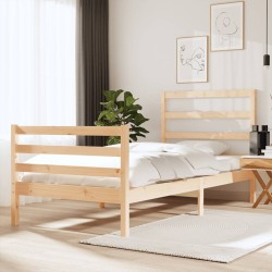 vidaXL Estructura de cama madera maciza de pino 75x190 cm
