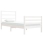 vidaXL Estructura de cama individual madera maciza blanco 90x190 cm