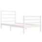 vidaXL Estructura de cama individual madera maciza blanco 90x190 cm