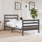 vidaXL Estructura de cama madera maciza de pino gris 90x200 cm vidaXL Estructura de cama madera maciza de pino gris 90x200 cm