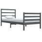 vidaXL Estructura de cama madera maciza de pino gris 90x200 cm vidaXL Estructura de cama madera maciza de pino gris 90x200 cm