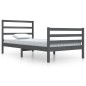 vidaXL Estructura de cama de madera maciza de pino gris 100x200 cm vidaXL Estructura de cama de madera maciza de pino gris 100x200 cm