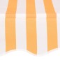 vidaXL Toldo manual retráctil 350 cm naranja y blanco a rayas vidaXL Toldo manual retráctil 350 cm naranja y blanco a rayas