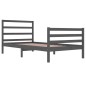 vidaXL Estructura de cama de madera maciza de pino gris 100x200 cm vidaXL Estructura de cama de madera maciza de pino gris 100x200 cm