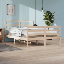 vidaXL Estructura de cama madera maciza de pino 140x200 cm