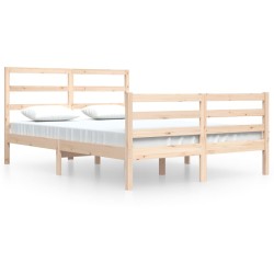 vidaXL Estructura de cama madera maciza de pino 140x200 cm