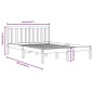 vidaXL Estructura de cama madera maciza de pino doble negra 135x190 cm vidaXL Estructura de cama madera maciza de pino doble negra 135x190 cm