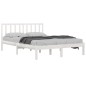 vidaXL Estructura de cama de madera maciza de pino blanca 140x190 cm vidaXL Estructura de cama de madera maciza de pino blanca 140x190 cm