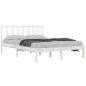 vidaXL Estructura de cama madera maciza de pino blanca 120x200 cm vidaXL Estructura de cama madera maciza de pino blanca 120x200 cm