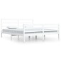 vidaXL Estructura de cama madera maciza de pino blanco 200x200 cm vidaXL Estructura de cama madera maciza de pino blanco 200x200 cm