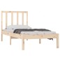 vidaXL Estructura de cama madera maciza de pino 75x190 cm