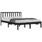 vidaXL Estructura de cama madera maciza de pino negra 180x200 cm vidaXL Estructura de cama madera maciza de pino negra 180x200 cm