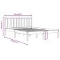 vidaXL Estructura de cama doble madera maciza marrón miel 120x190 cm