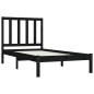 vidaXL Estructura de cama madera maciza individual negra 90x190 cm vidaXL Estructura de cama madera maciza individual negra 90x190 cm
