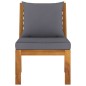 vidaXL Muebles de jardín 3 pzas madera de acacia y cojines gris oscuro vidaXL Muebles de jardín 3 pzas madera de acacia y cojines gris oscuro