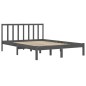 vidaXL Estructura de cama de madera maciza de pino gris 140x200 cm