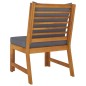 vidaXL Muebles de jardín 3 pzas madera de acacia y cojines gris oscuro vidaXL Muebles de jardín 3 pzas madera de acacia y cojines gris oscuro