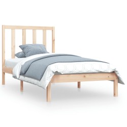 vidaXL Estructura de cama madera maciza de pino 75x190 cm