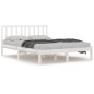 vidaXL Estructura de cama madera maciza de pino blanco 200x200 cm