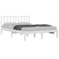 vidaXL Estructura de cama madera maciza de pino blanco 200x200 cm