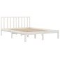vidaXL Estructura de cama madera maciza de pino blanco 200x200 cm