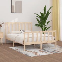 vidaXL Estructura de cama madera maciza 120x190 cm