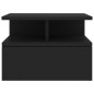 vidaXL Mesitas de noche flotantes 2 uds aglomerado negro 40x31x27 cm