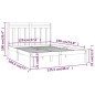 vidaXL Estructura de cama madera maciza doble pequeña negra 120x190 cm vidaXL Estructura de cama madera maciza doble pequeña negra 120x190 cm