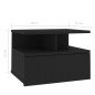 vidaXL Mesitas de noche flotantes 2 uds aglomerado negro 40x31x27 cm