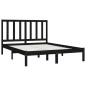 vidaXL Estructura de cama madera maciza de pino negra 150x200 cm vidaXL Estructura de cama madera maciza de pino negra 150x200 cm
