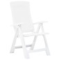 vidaXL Sillas de jardín reclinables 2 unidades plástico blanco vidaXL Sillas de jardín reclinables 2 unidades plástico blanco