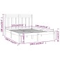 vidaXL Estructura de cama doble madera maciza blanca 135x190 cm