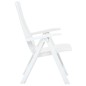 vidaXL Sillas de jardín reclinables 2 unidades plástico blanco vidaXL Sillas de jardín reclinables 2 unidades plástico blanco