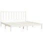 vidaXL Estructura de cama madera maciza de pino blanca 180x200 cm