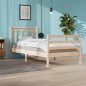 vidaXL Estructura de cama madera maciza 90x200 cm