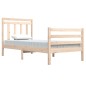 vidaXL Estructura de cama madera maciza 90x200 cm