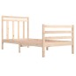 vidaXL Estructura de cama madera maciza 90x200 cm