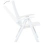 vidaXL Sillas de jardín reclinables 2 unidades plástico blanco vidaXL Sillas de jardín reclinables 2 unidades plástico blanco