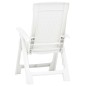 vidaXL Sillas de jardín reclinables 2 unidades plástico blanco vidaXL Sillas de jardín reclinables 2 unidades plástico blanco