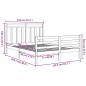 vidaXL Estructura cama madera maciza king size marrón miel 150x200 cm vidaXL Estructura cama madera maciza king size marrón miel 150x200 cm