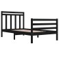 vidaXL Estructura de cama madera maciza negra 100x200 cm