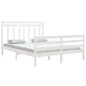 vidaXL Estructura de cama madera maciza King Size blanca 150x200 cm vidaXL Estructura de cama madera maciza King Size blanca 150x200 cm